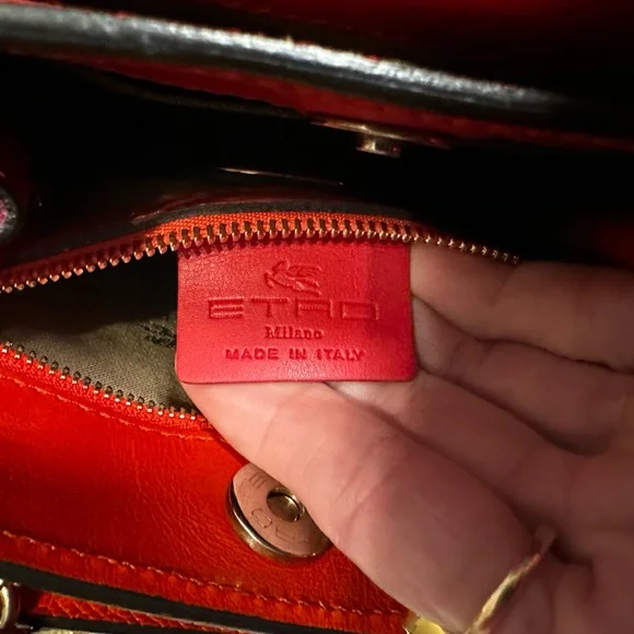 Etro Milano Birds & Baroque Print Leather Chain Bag – Made in Italy - Picture 10 of 15